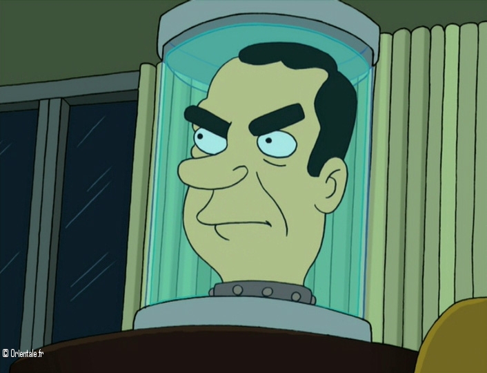 Futurama, tte d'un prsident amricain dans un bocal !