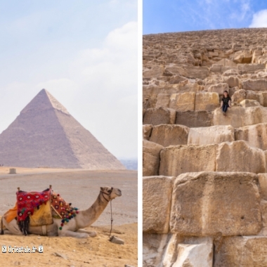 Pyramides d'Egypte. Avec le sphynx de Gizah elles sont un emblème de l'Egypte antique