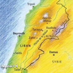 Carte plaine de la Bekaa