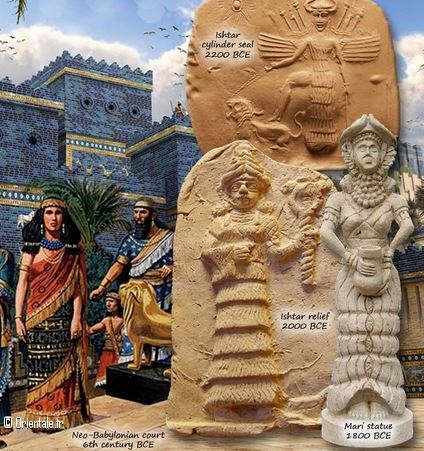 Les Sumriens et une reprsentation de la desse Ishtar