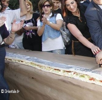 Liban, plus grand sandwich au monde