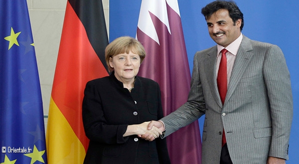 Merkel salue le cheikh Al Thani