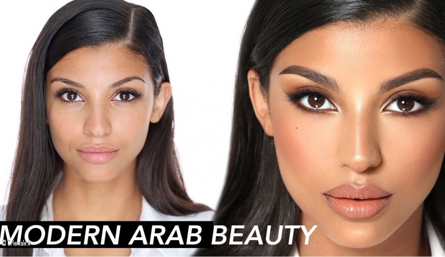 Femme arabe avec un maquillage moderne