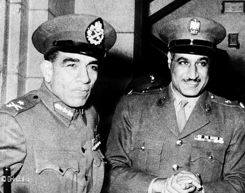 Général Mohamed Neguib et Colonel Gamal Abdel Nasser