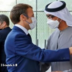Emmanuel Macron, président de la France et Ben Zayed, prince émirien