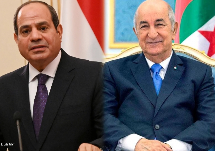 Président Al Sissi, à g. et Président Tebboune à d.