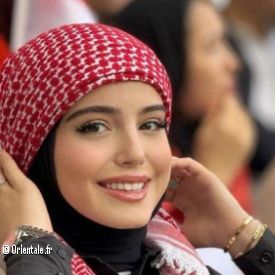 La belle supportrice jordanienne a intrigué sur les réseaux sociaux