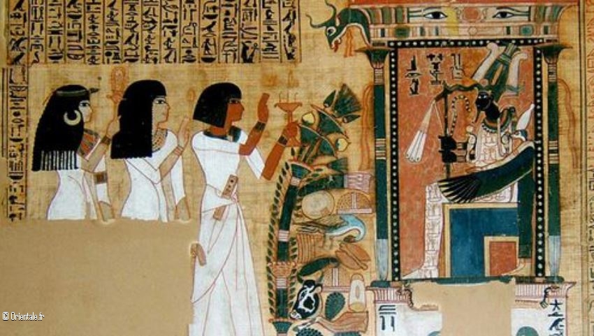 Livre des Morts, un dfunt se prsente devant Osiris