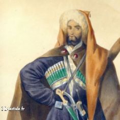 Un Circassien en 1840, extrait d'un tableau de Grigori Grigorevich Gagarin