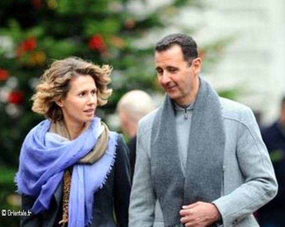 Asma et Bachar Al-Assad en 2012